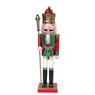 ZHT904V Cascanueces Rey Verde, Rojo y Blanco 38 cm.
