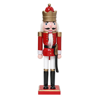 ZHT916R Cascanueces Rey Rojo y Blanco 30 cm.