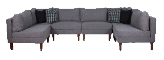 UN06EGO Esquinero Soft Lounge Gris Oxford Respaldo (Relleno de Plumas) 85cm(L)x85cm(P)x90cm(A).