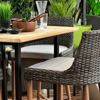 GG752B  Banco Para Exterior Madeira 50(L)X51(P)X106(A) Cm,Asiento 81 Cm.Alto