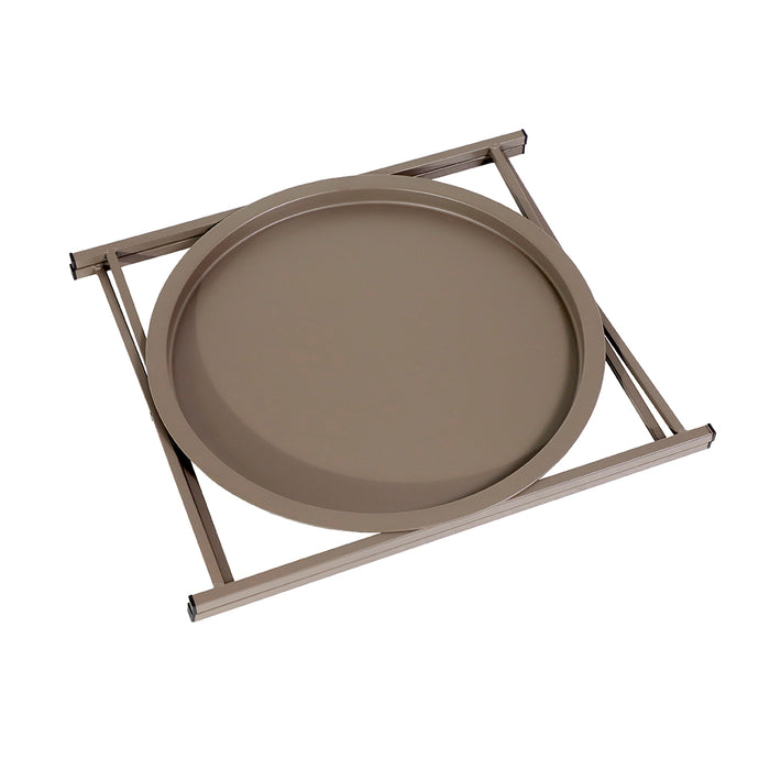 BK3180T Mesa plegable con charola acabado Taupe