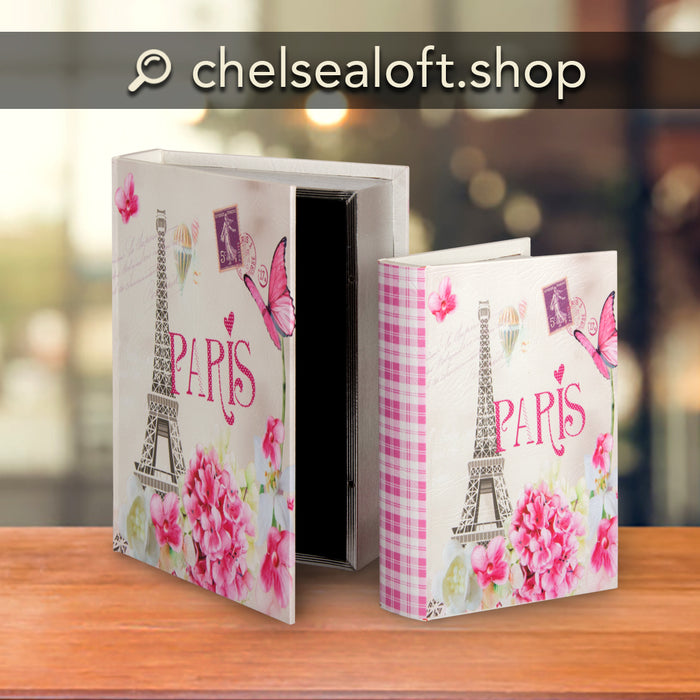 MSH7G Caja Libro Floral Paris Grande 33 cm
