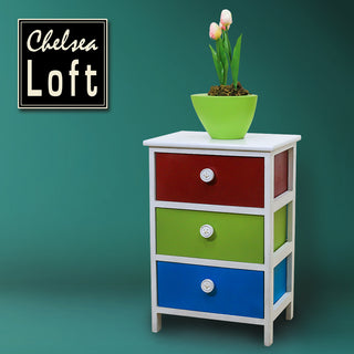 LIH283 Cajonera Colores 3 Cajones 40x29x58 cm.