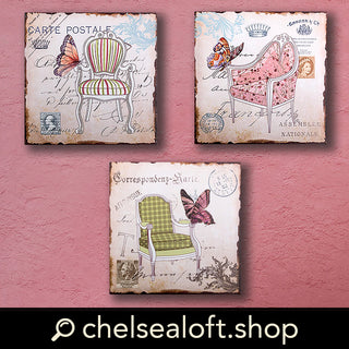 FM033 Canvas Art Sillón Rosa 30 cm