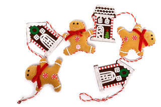 CX2293 Guirnalda Casitas y Galletas De Jengibre 130 Cm.