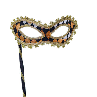 CX4001NO Mascara Arlequin Negro/Oro 45 Cm.