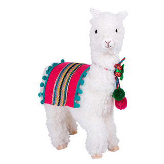 DLS569 Llama Mediana Tapete Borlas Azul 37 cm .