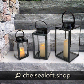 MW6210NM Farol Boston Negro Humo Mediano 16(P)X16(L)X34(A) Cm.