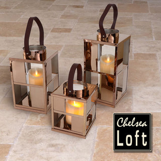 MW6204R Farol Madison Square Rose Gold Grande 16(P)X16(L)X34(A) Cm.