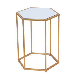 FT035O-1 Mesa Lateral Hexagonal Oro Chica 43(L) x37.5cm.(P) x53.5cm.(A)