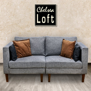 UN06SGO Sillón Soft Lounge Gris Oxford Respaldo Relleno de Plumas 85x85x90 cm.