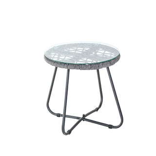 HU914GM Mesa Lateral Hemingway Tejido Gris 55(D)X45(A) Cm.