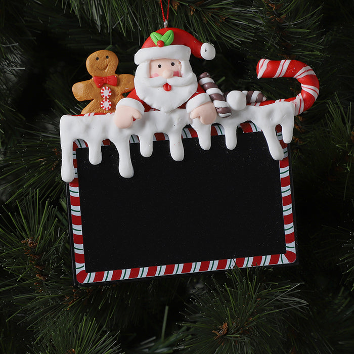 KWL4631 Ornamento Pizarrón Santa 14(L)X14(A) Cm.