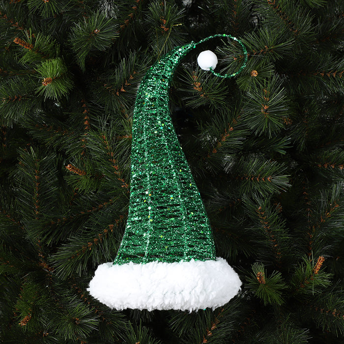 KWL346V Crazy Santa Hat Verde 17(D)X35(A) Cm.