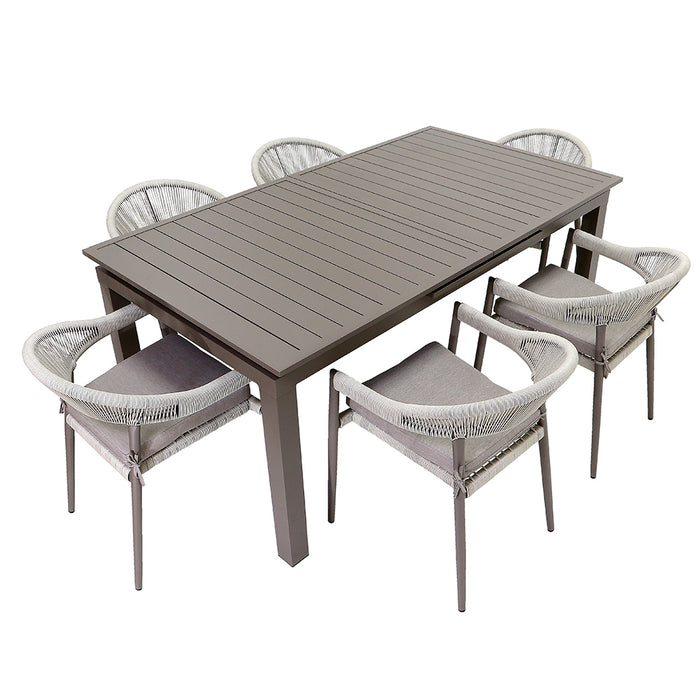 BK1677T Mesa rectangular de extensión Taupe