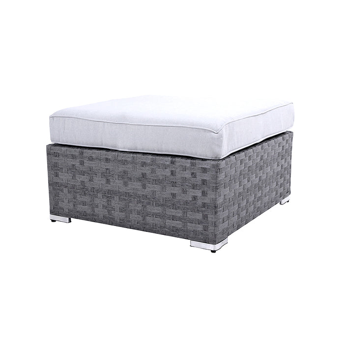 KA25OG Ottoman/Mesa Kauna Oa Corteza Gris 75x75x32 Cm.