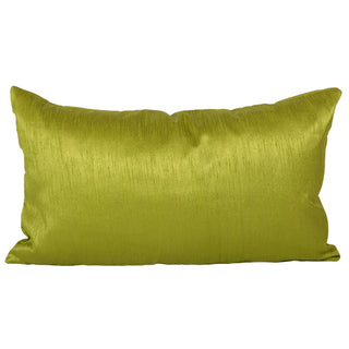 KCP30VM  Cojín Verde Manzana de Seda Tussah 30x50 cm. Relleno Plumas