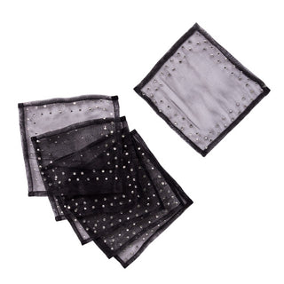 KCT01-N Servilleta Cocktelera Negra Diamante 15c