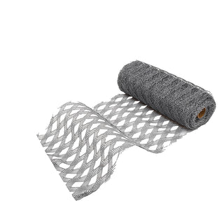 KO2551P Malla Trenzada Platino 30 Cm. X 9 Mts