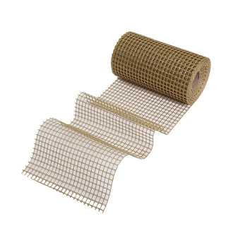 KO3017O Malla Cuadricula Oro 15 Cm.X 9 Mts.