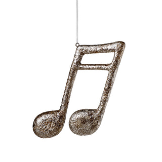 KWL158P Ornamento Nota Doble Plata Metálico 21 Cm.