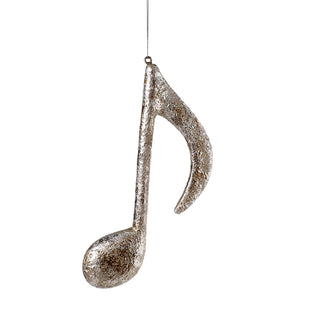 KWL159P Ornamento Nota Sencilla Plata Metálico 29 Cm.