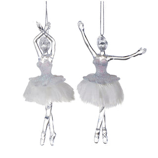 KWL265 Set 2 Bailarinas Ballet Con Plumas 15 Cm.