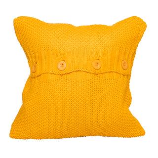 LE27AB Cojín Tejido Sweater c/Botones Amarillo 40 cm.