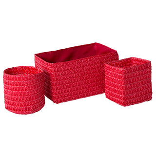 LX031RE Organizador Kids Red Set de 3. 20x13x11 cm.