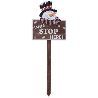 MA262 Estaca Santa Stop Here Grande 94 cm (en madera