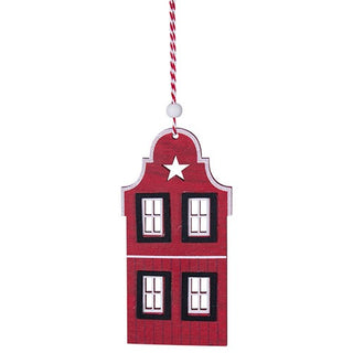MA548 Ornamento Casita 4 Ventanas 14 cm .(en madera)