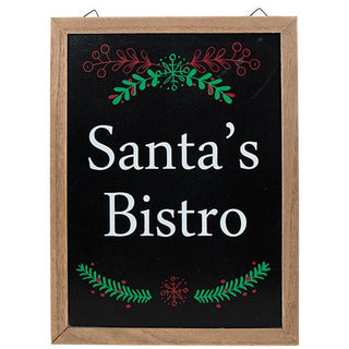 MA72293 Pizarrón Santas Bistro De Madera 35 cm.