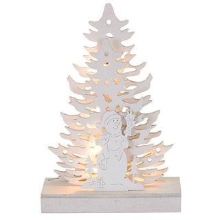 MA72432 Árbol Snowman De Madera C/LED 27 cm.