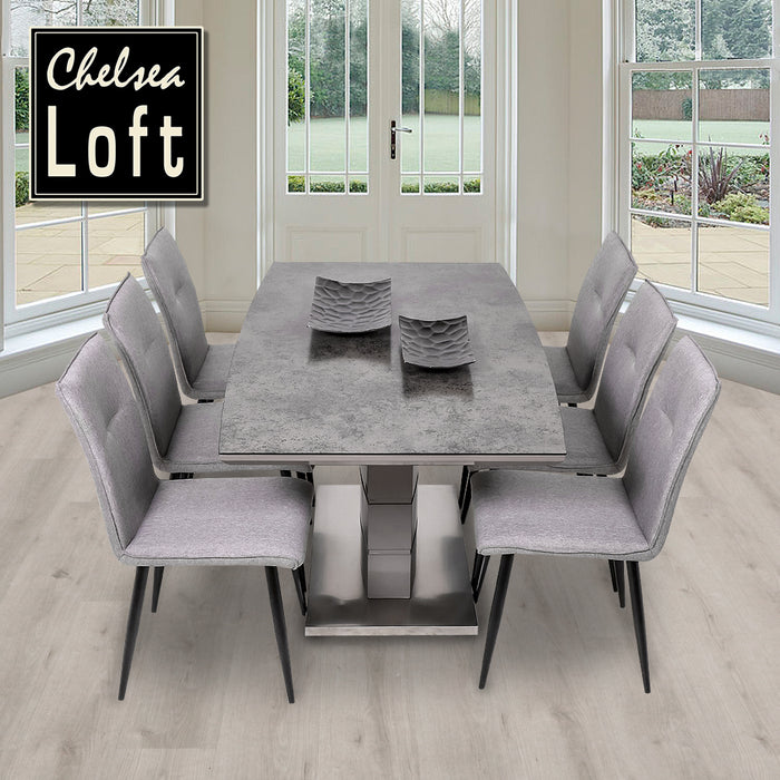 TC640GT Silla Arezzo Lino Gris Tela 44(L)x59(P)x90(A) cm.