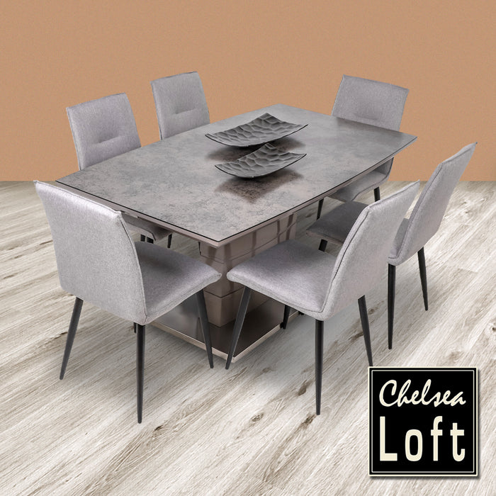 TC640GT Silla Arezzo Lino Gris Tela 44(L)x59(P)x90(A) cm.