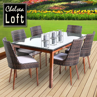 GG752C Comedor para exterior 7pcs Madeira