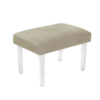 MGA6593-2 Taburete Khalifa Beige Con Acrilico 61(L)X41(P)X44(A) Cm.