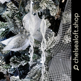 RH0710 Carámbano Hielo Con Orilla Frost 23 Cm.