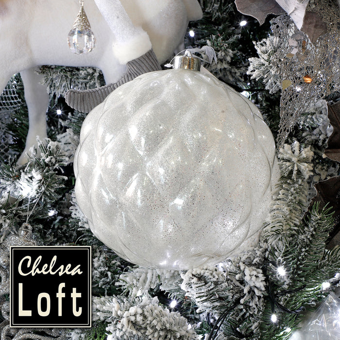 RJL957BB Esfera Alcachofa Blanca Frost 22 Cm.