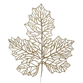 RH1681C Ornamento Maple Y Perlas Champaña 32 Cm.