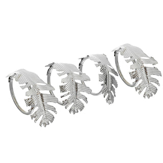 RH9689P Set 4 Servilleteros Hija Palma Plata 10 Cm.