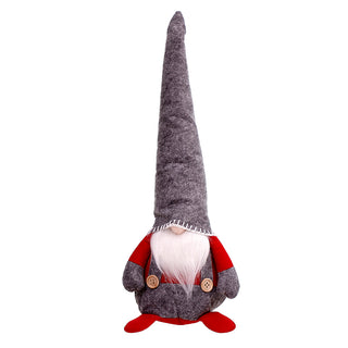 RJL1383B Gnomo Gris / Rojo 47 Cm.