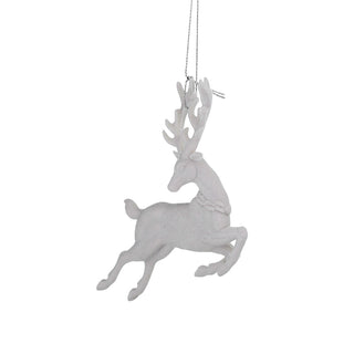 RJL355B Ornamento Reno Velvet Blanco 12 Cm.