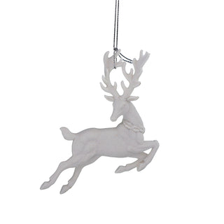RJL355B Ornamento Reno Velvet Blanco 12 Cm.