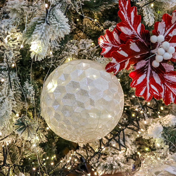 RJL959B Esfera Honeycomb Blanca Frost 22 Cm.