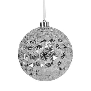 RJL959P  Esfera Honeycomb Plata 15 cm.