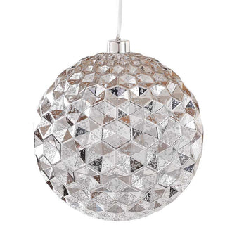 RJL963P  Esfera Honeycomb Plata 20 cm.