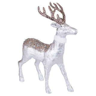 RJL966P  Venado Papel Metálico Plata 46 cm .