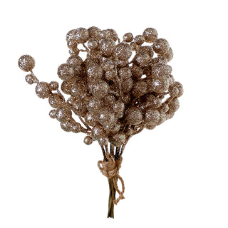 SHA204 Ramo Spray Berries Oro Mediano 23 Cm.
