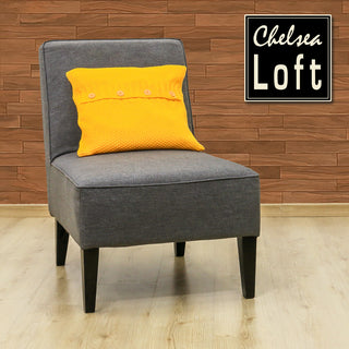 SHA1136 Sillón Abbey Gris Lino Poliester 59x74x81 cm